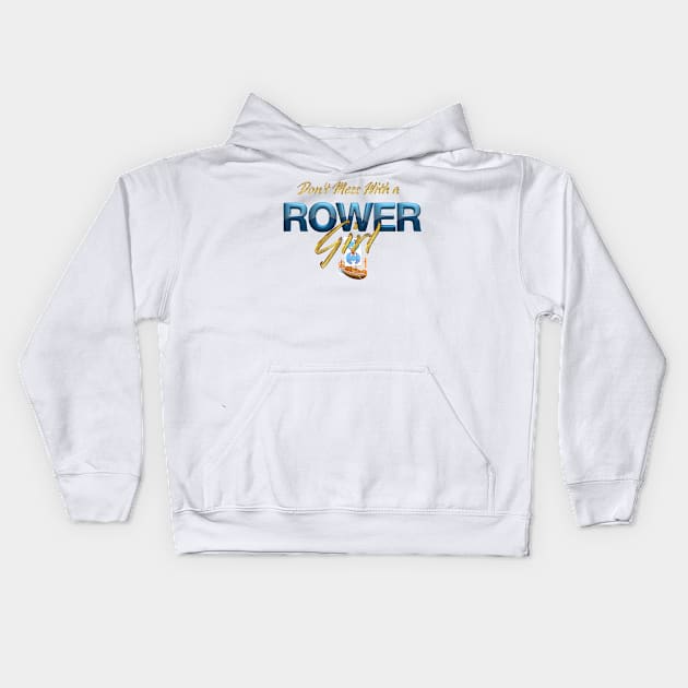 Rower Girl Kids Hoodie by teepossible